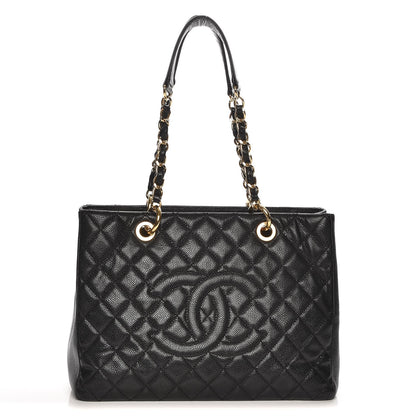 Chanel Caviar Quilted Grand Shopping Tote GST Black 1 of 7
