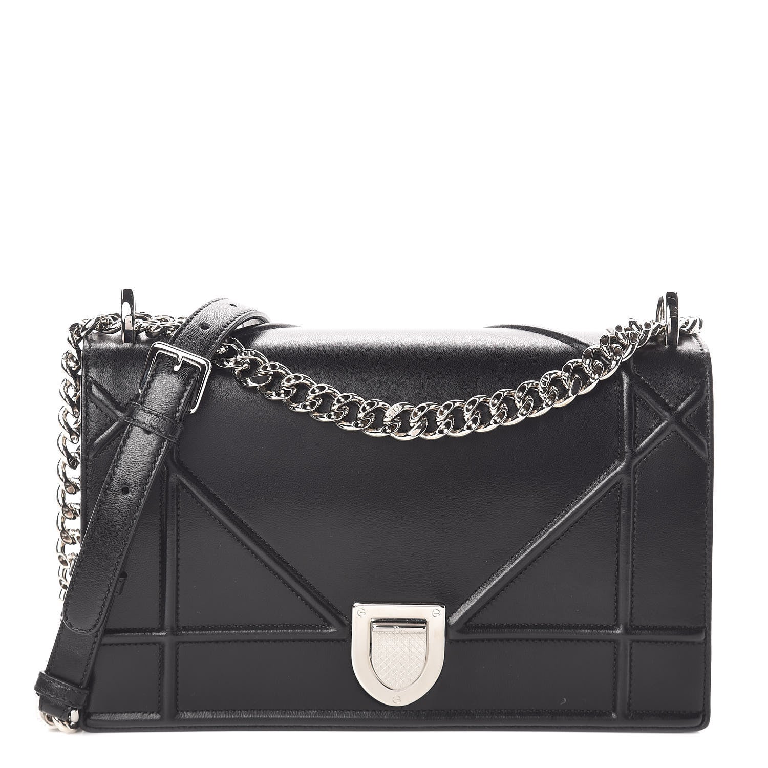 Christian Dior Lambskin Medium Diorama Flap Bag Black 1 of 10