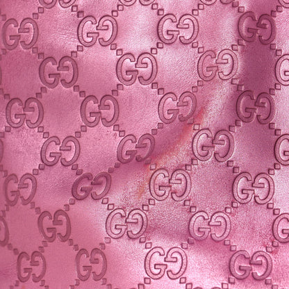 Gucci Metallic Soft Guccissima Large Heart Bit Charm Top Handle Tote Fresia Rose 18 of 26