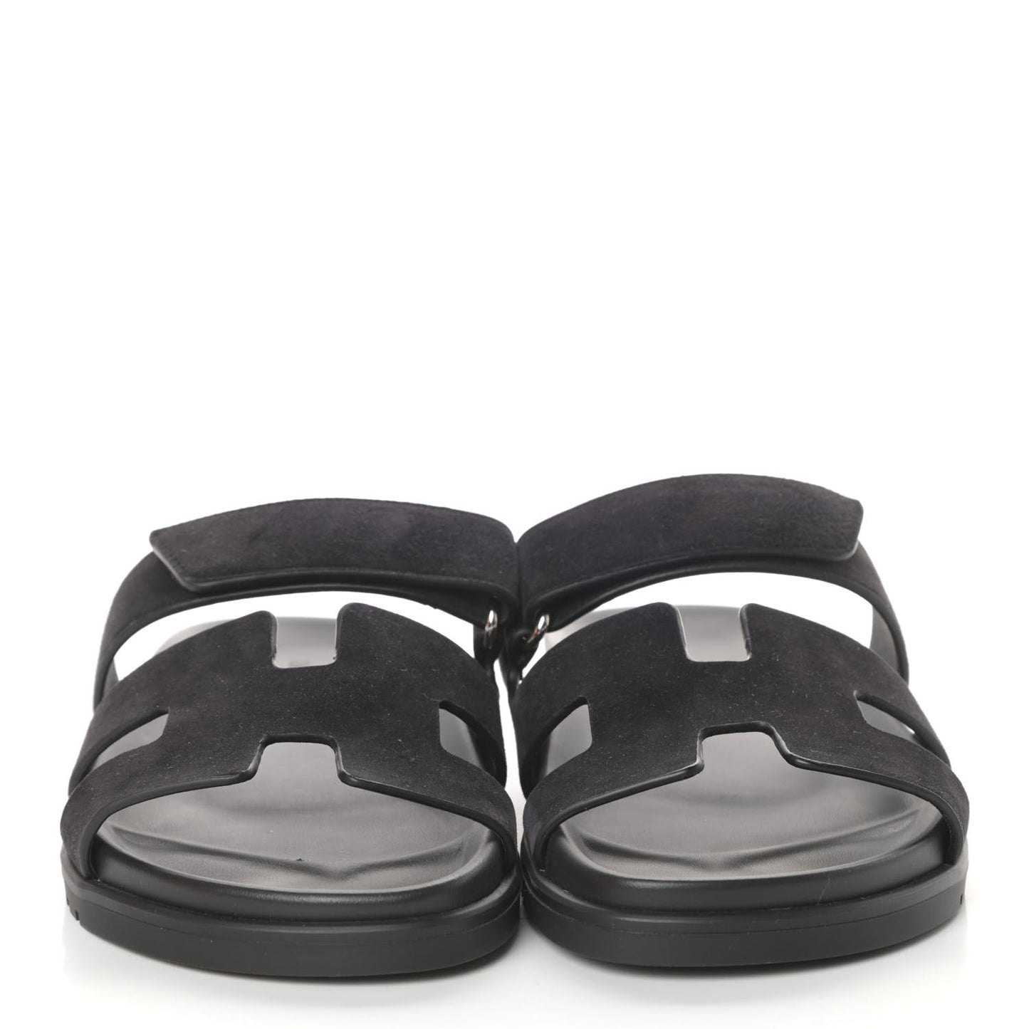 Suede Goatskin Womens Chypre Sandals 40 Black
