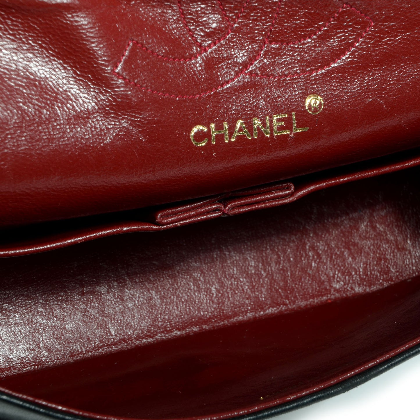 Lambskin Medium Double Flap Black