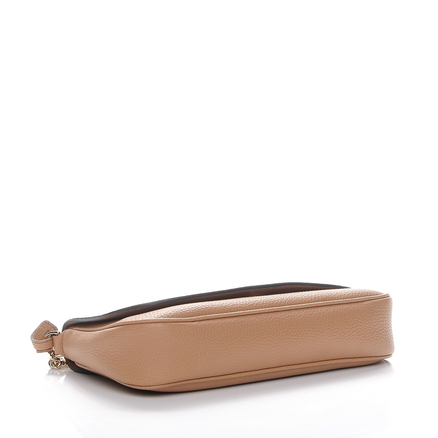 Pebbled Calfskin Medium Soho Flap Crossbody Camelia