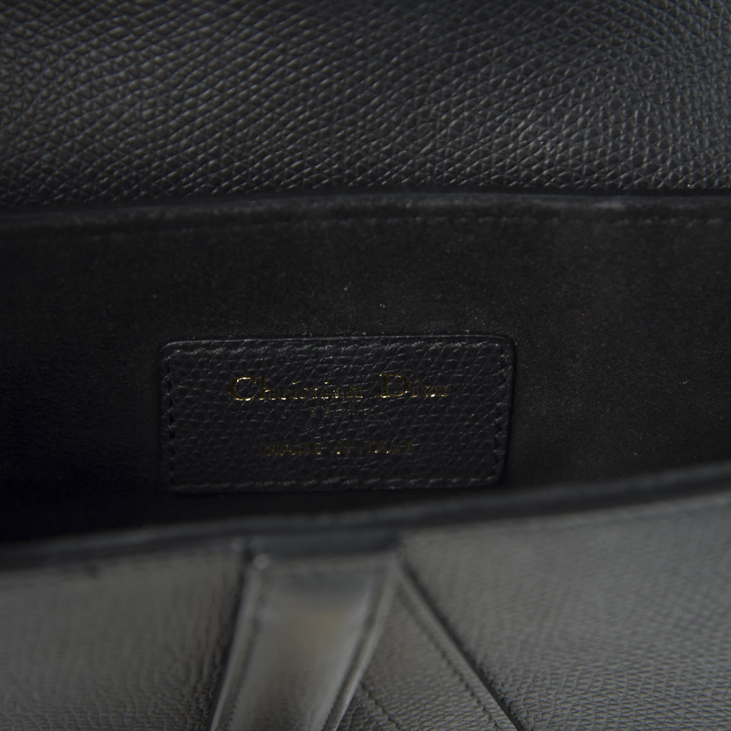 Christian Dior Grained Calfskin Mini Saddle Bag Black 9 of 11