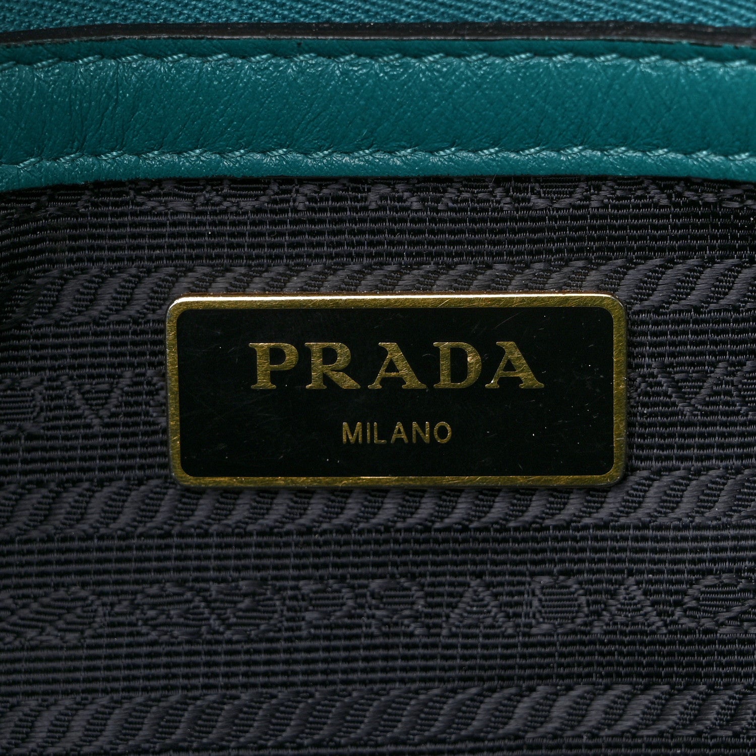Prada Saffiano Soft Calfskin Small Zippered Tote Turchese 5 of 8