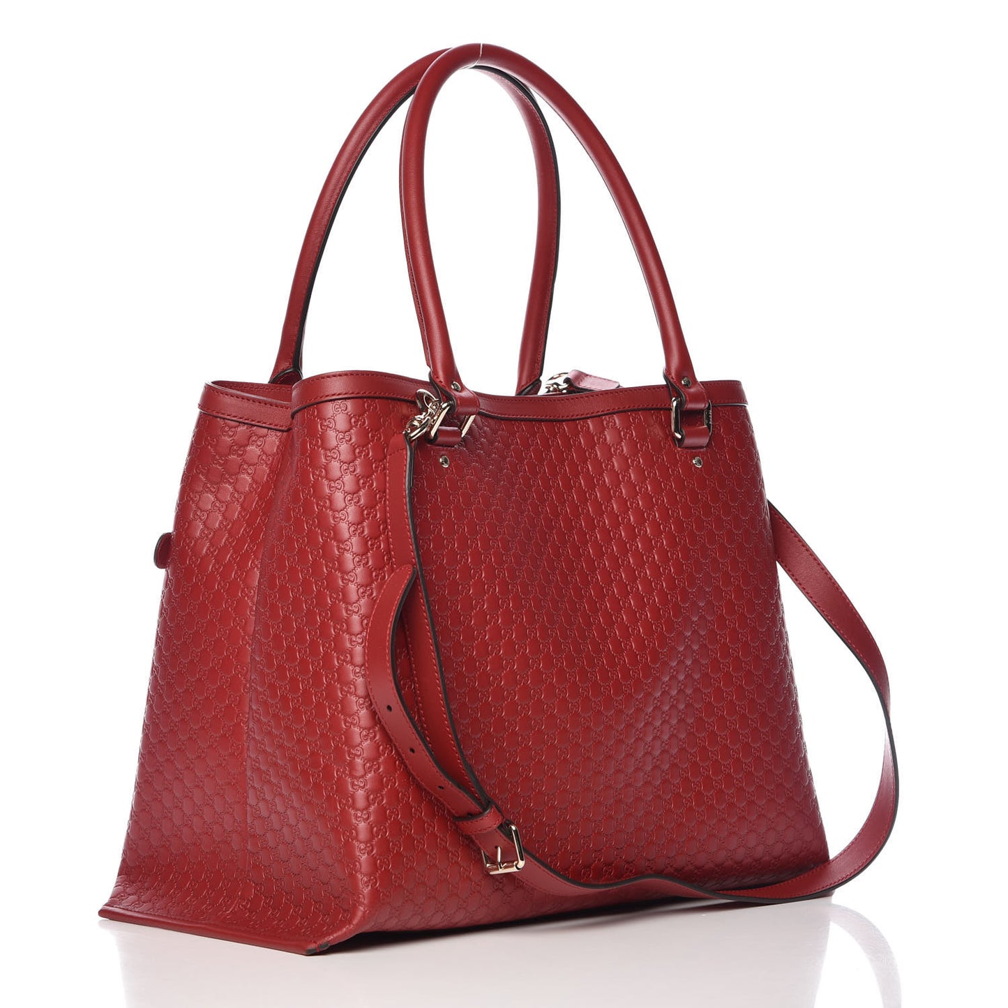 Soft Microguccissima Large Tote Red