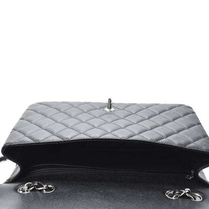 Chanel Caviar Quilted Jumbo Single Flap Black 4 of 9