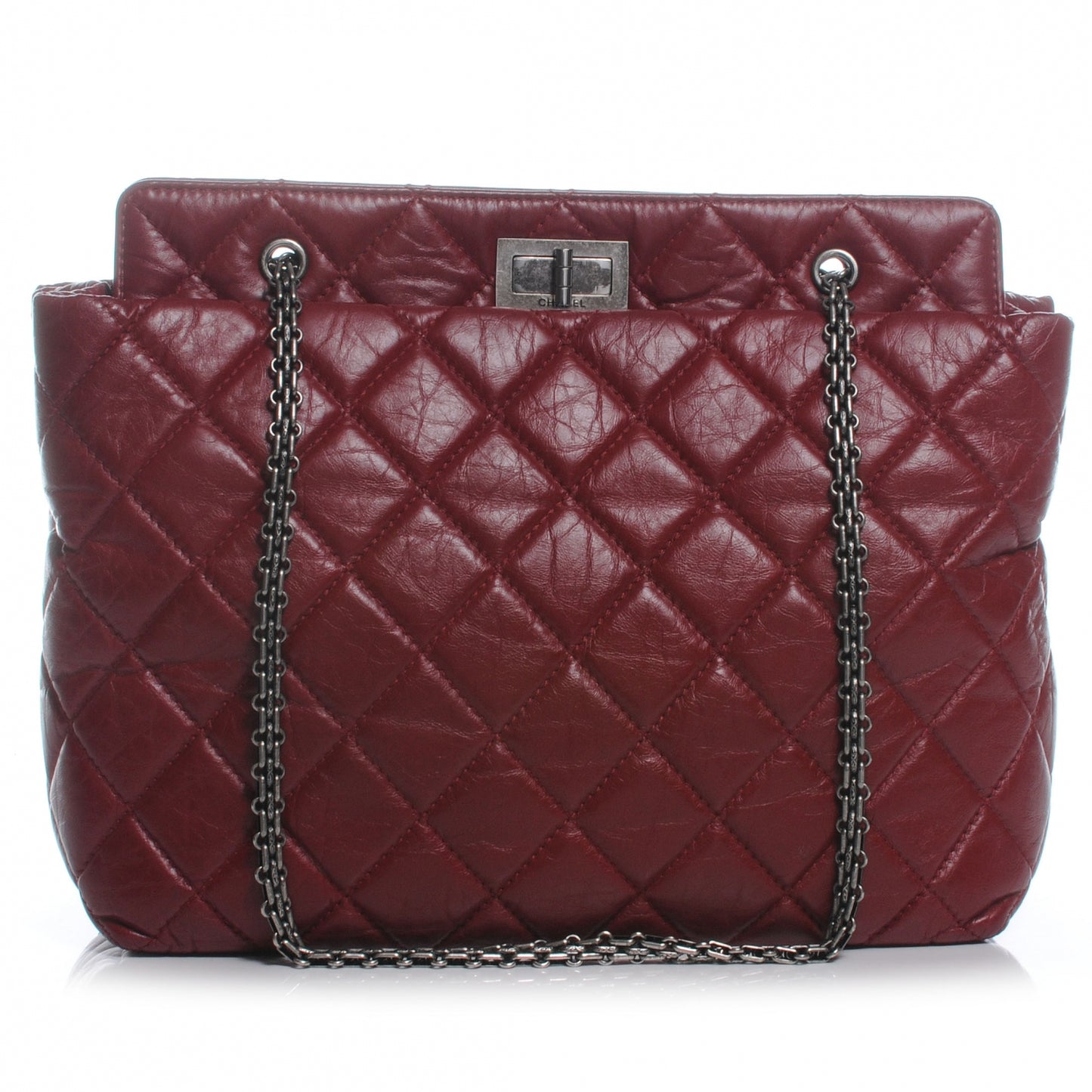 Aged Calfskin Reissue Tote Dark Red