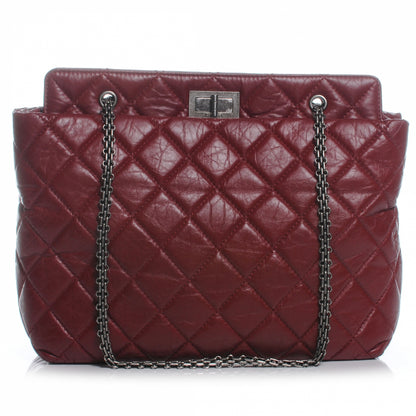 Chanel Aged Calfskin Reissue Tote Dark Red 1 of 8