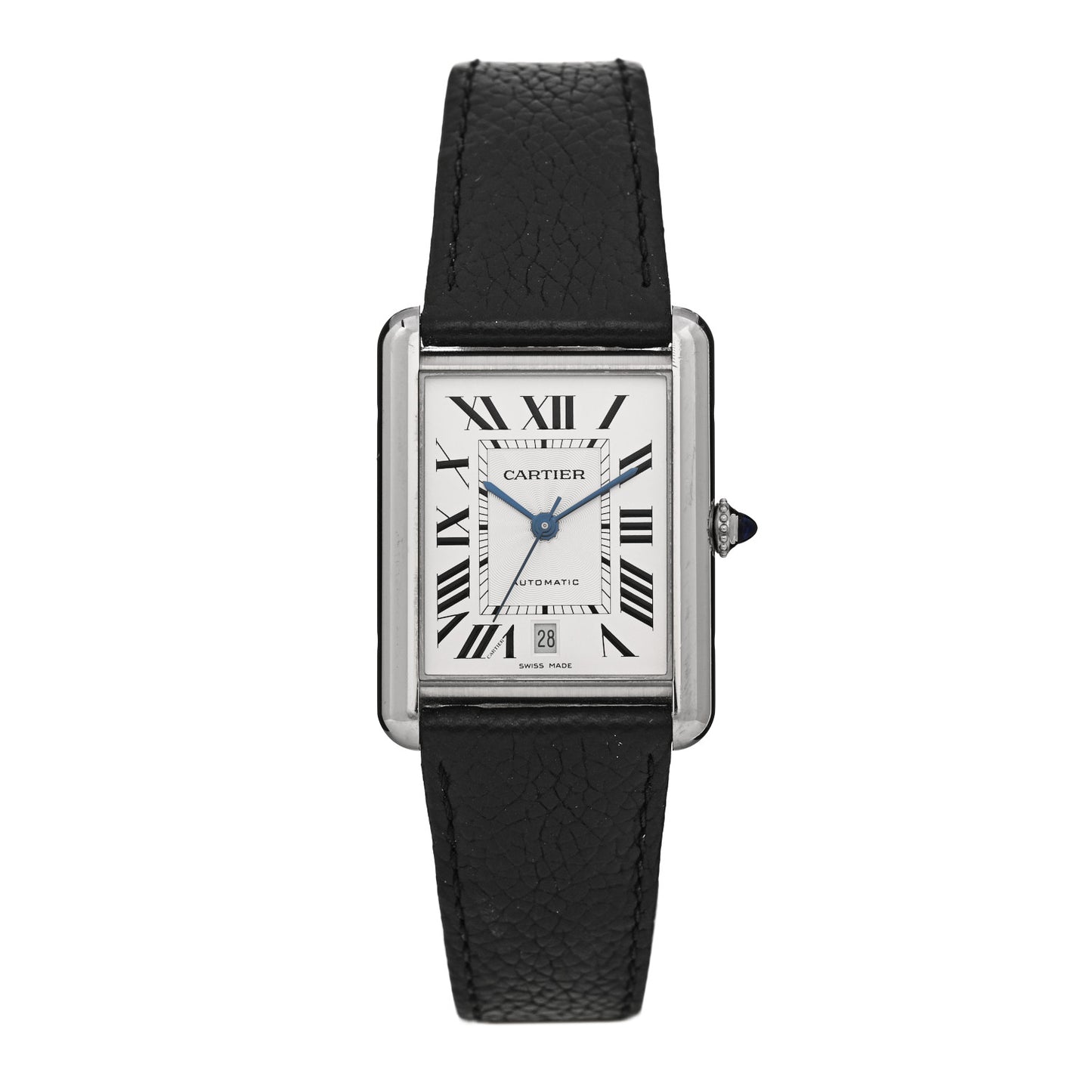 Stainless Steel Calfskin 31mm Tank Must Automatic Watch
