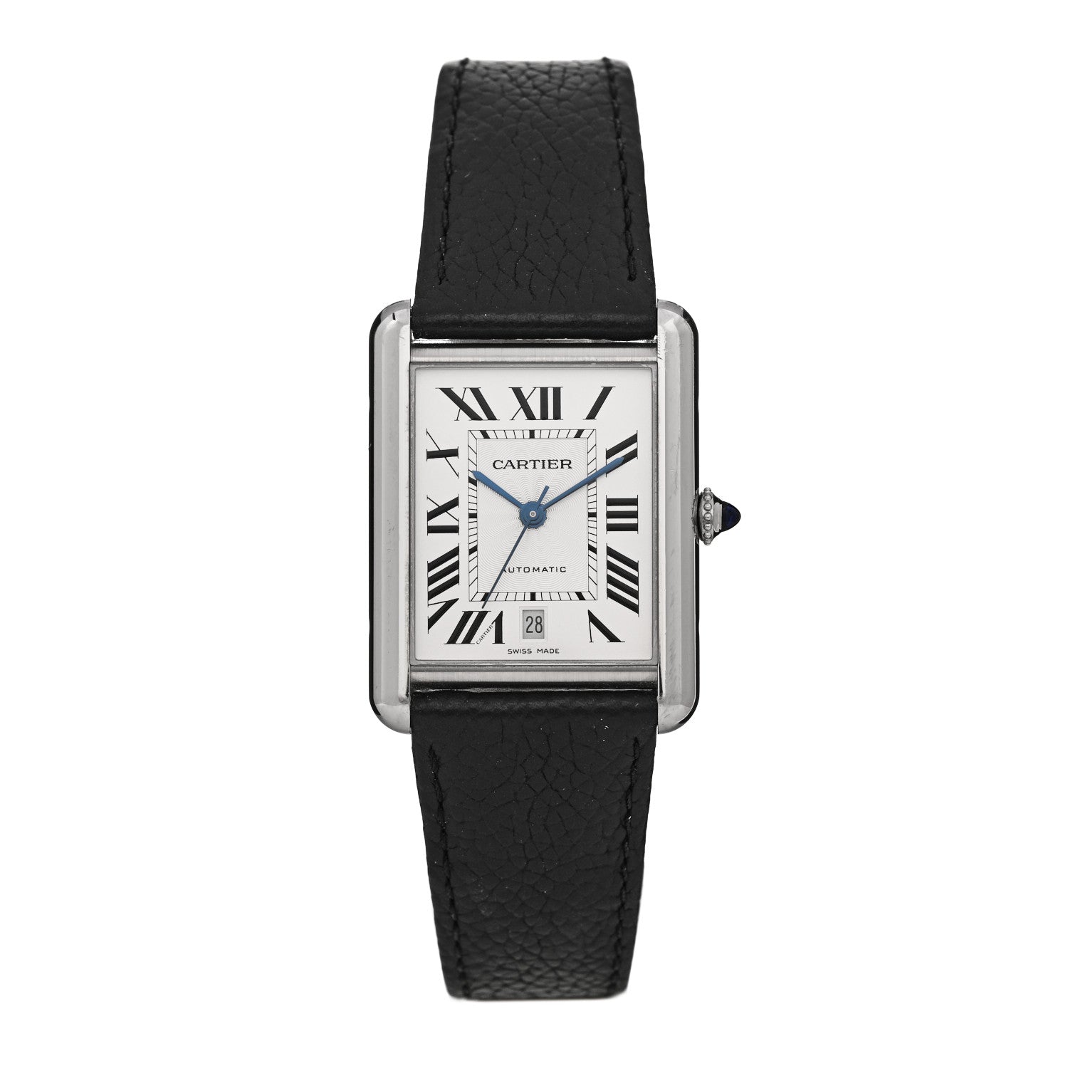 Cartier Stainless Steel Calfskin 31mm Tank Must Automatic Watch 1 of 5