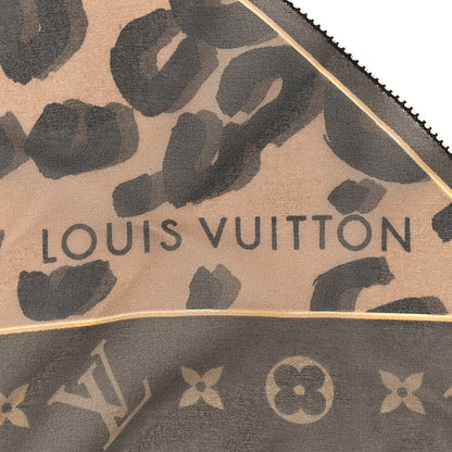 Louis Vuitton Silk Crepe Leopard Monogram Scarf 3 of 4