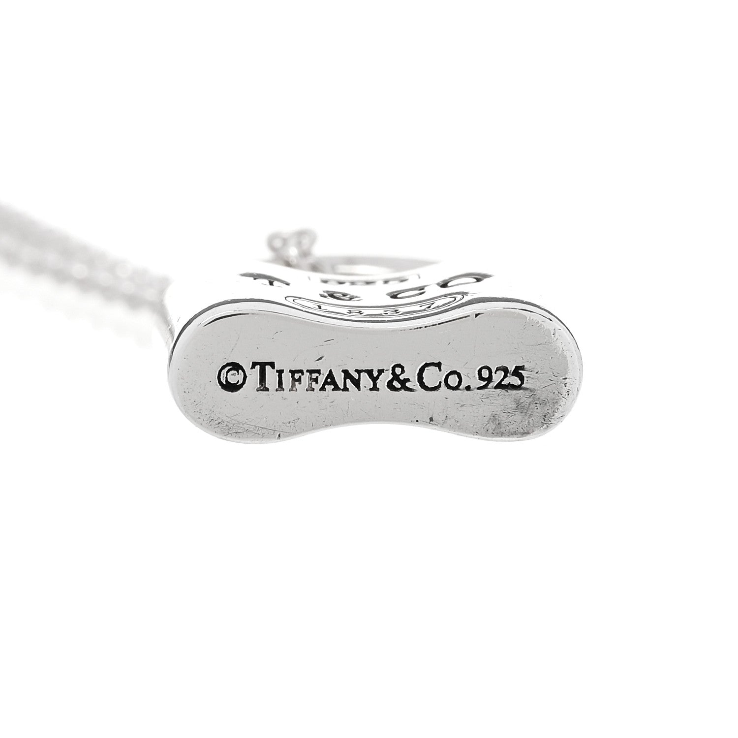 Tiffany Sterling Silver 1837 Lock Charm Pendant Necklace 5 of 6