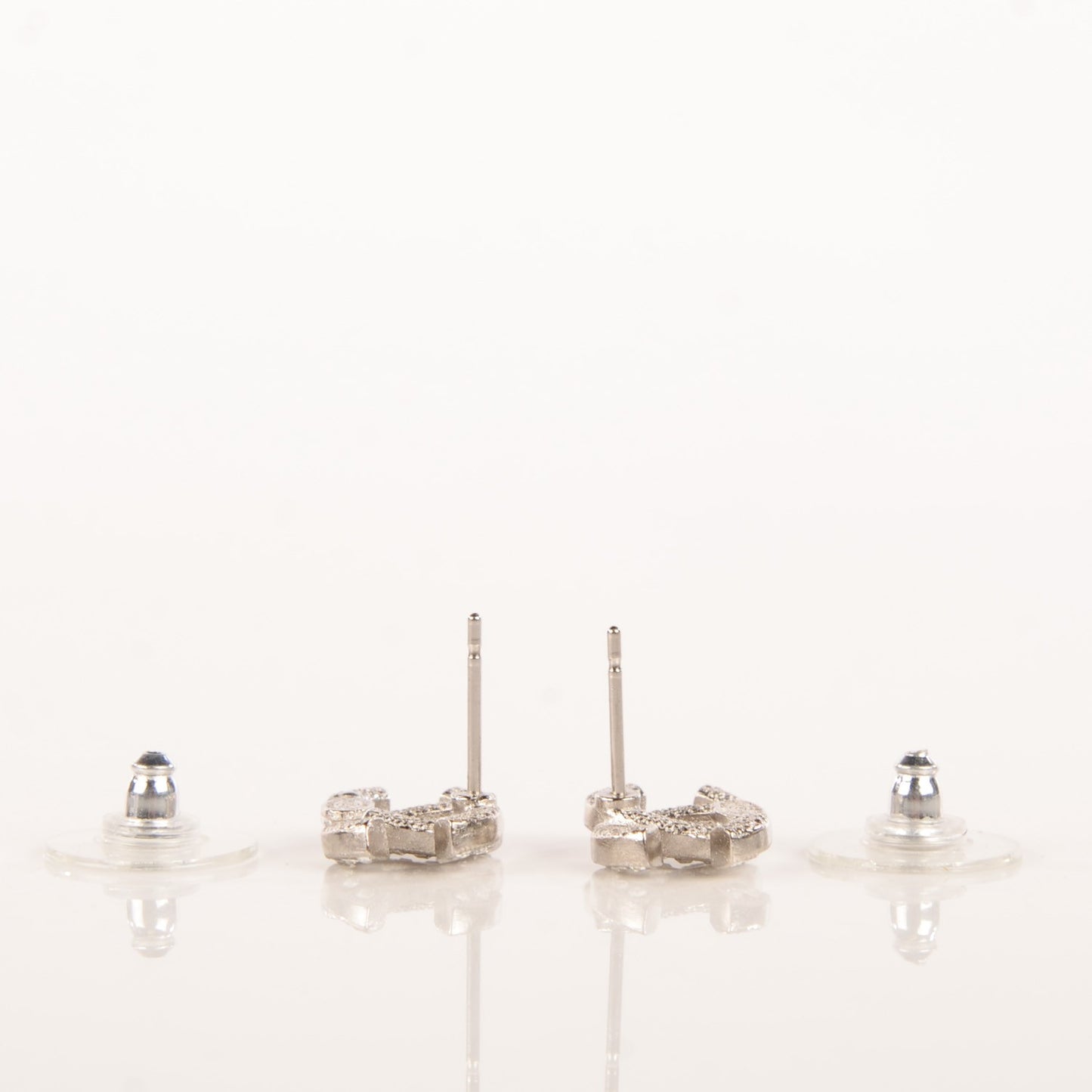 Crystal CC Earrings Silver