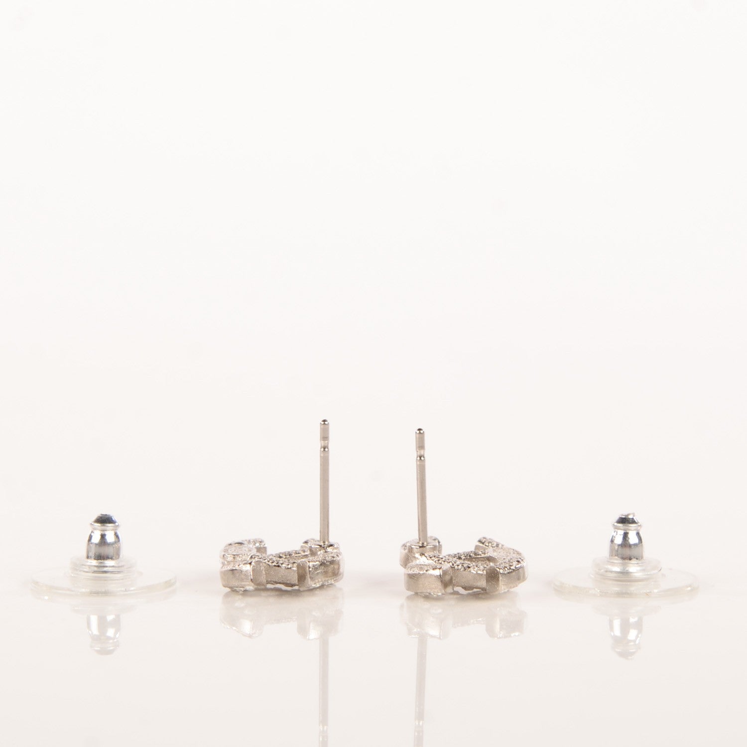 Chanel Crystal CC Earrings Silver 3 of 6