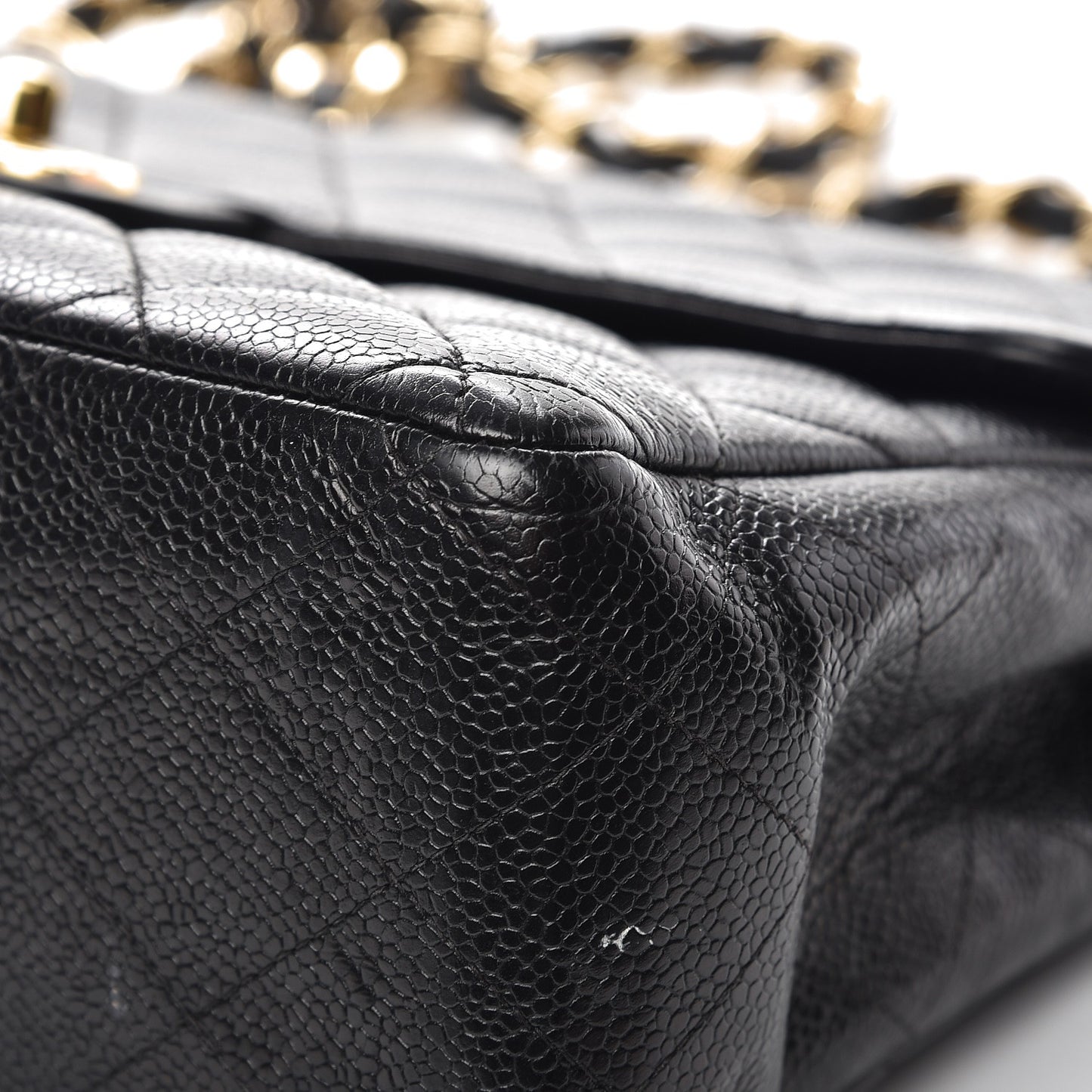 Caviar Quilted Jumbo Single Flap Black