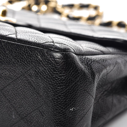 Chanel Caviar Quilted Jumbo Single Flap Black 13 of 16