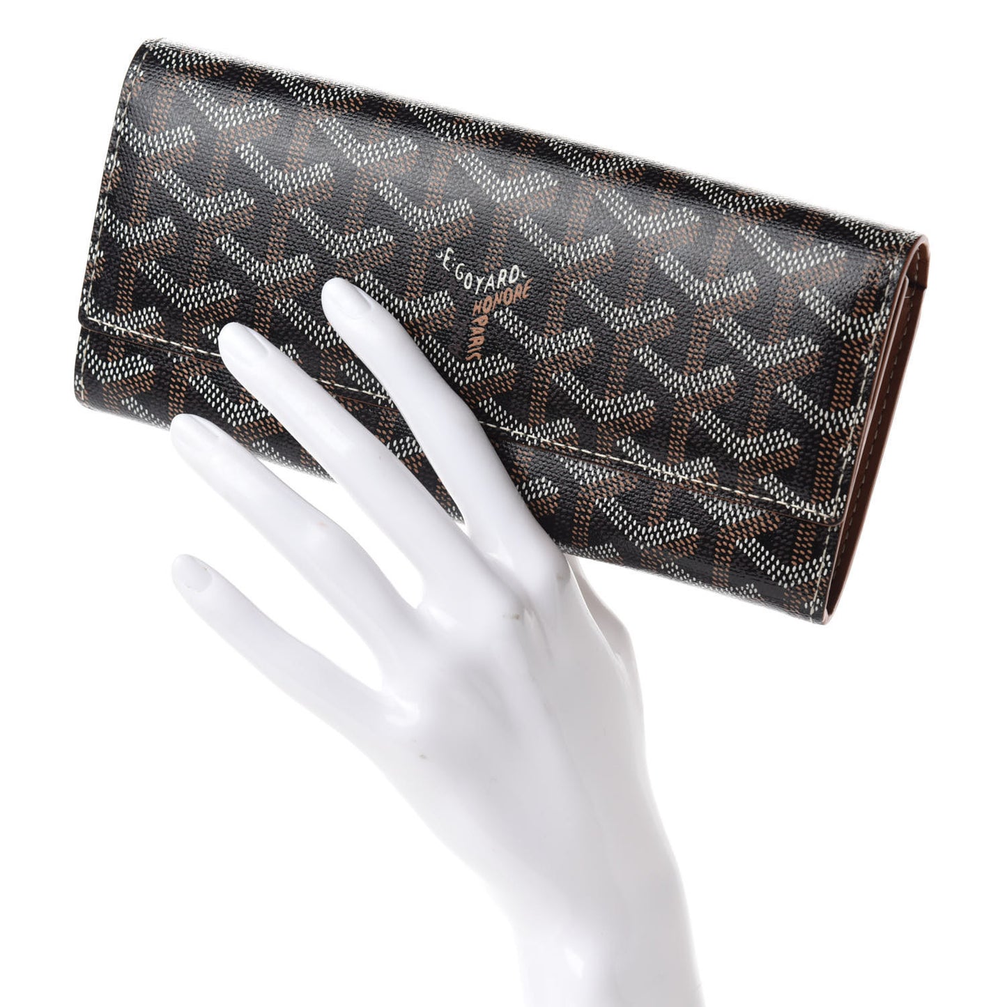 Goyardine Varenne Long Wallet Black Gold