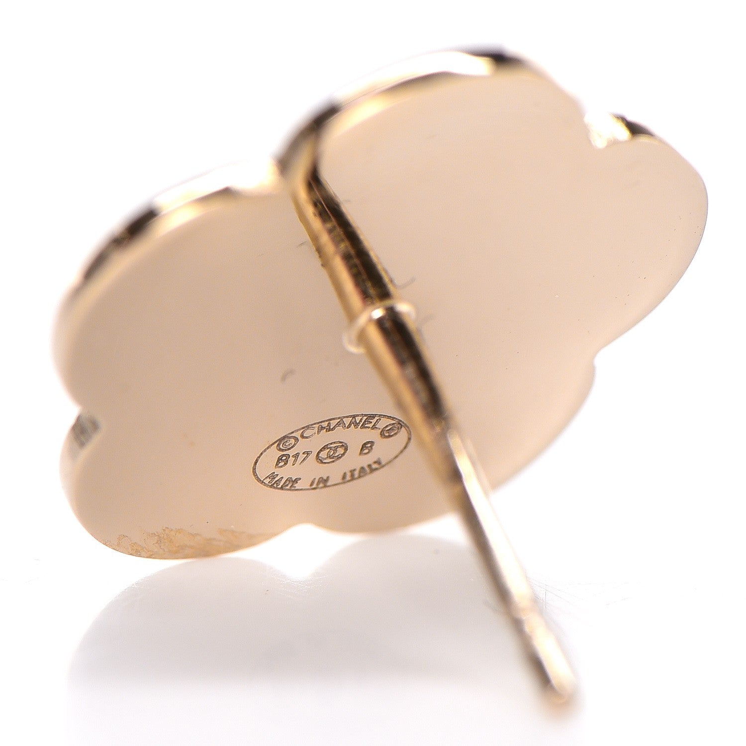 Chanel Pearl CC Camellia Earrings Gold 3 of 5