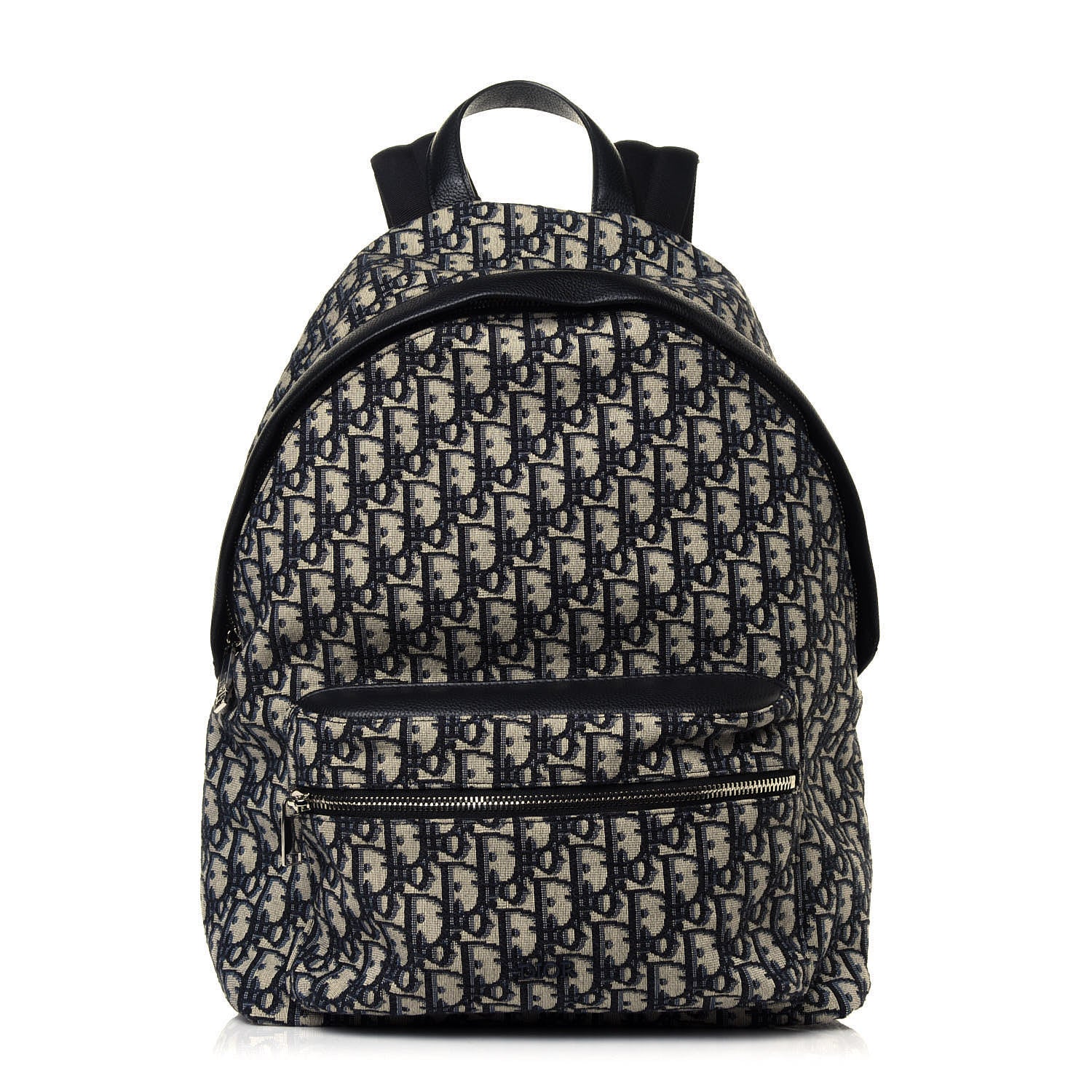 Christian Dior Oblique Calfskin Rider Backpack Beige Black 1 of 14