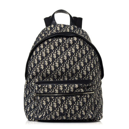 Christian Dior Oblique Calfskin Rider Backpack Beige Black 1 of 14