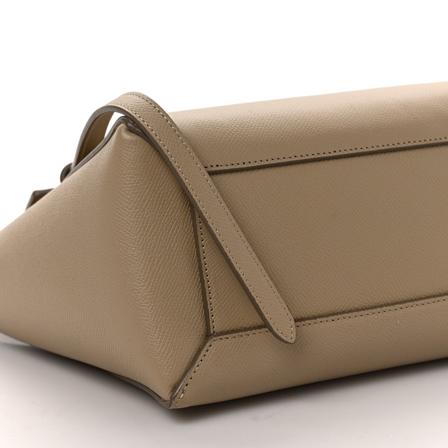 Grained Calfskin Micro Belt Bag Light Taupe