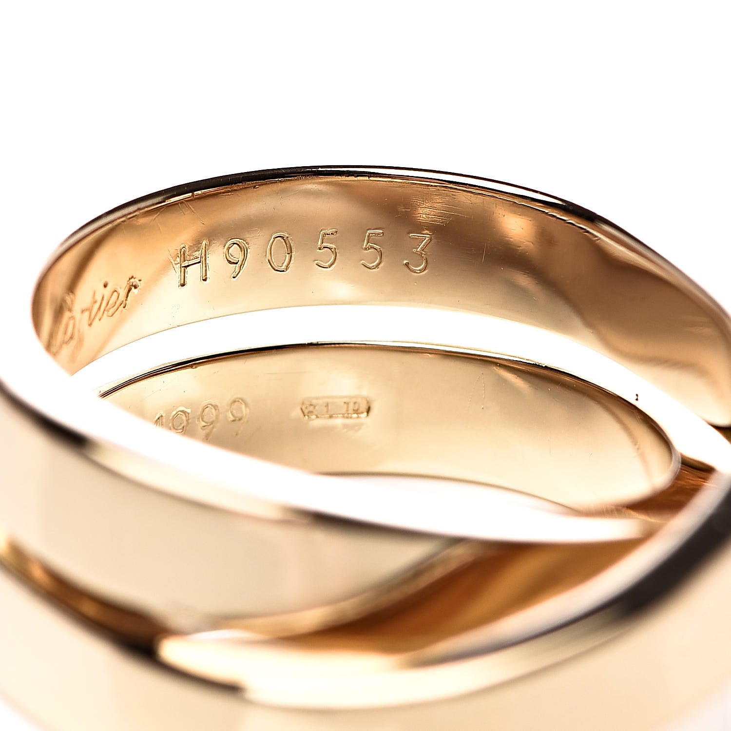 Cartier 18K Yellow Gold 9mm Paris Nouvelle Vague Ring 49 5 5 of 5