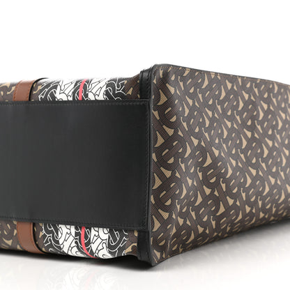 Burberry E-Canvas Monogram Stripe Book Tote Bridle Brown 9 of 9