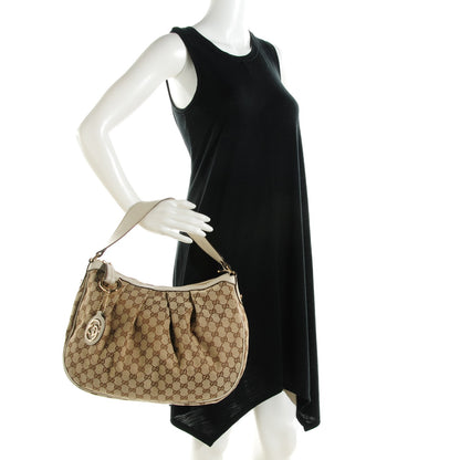 Gucci Monogram Medium Sukey Hobo Off White 2 of 7