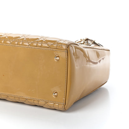 Christian Dior Patent Cannage Medium Lady Dior Beige 9 of 10