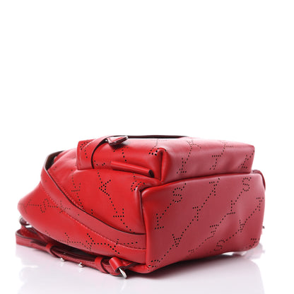 Stella McCartney Eco Alter Nappa Perforated Logo Mini Backpack Red 4 of 9