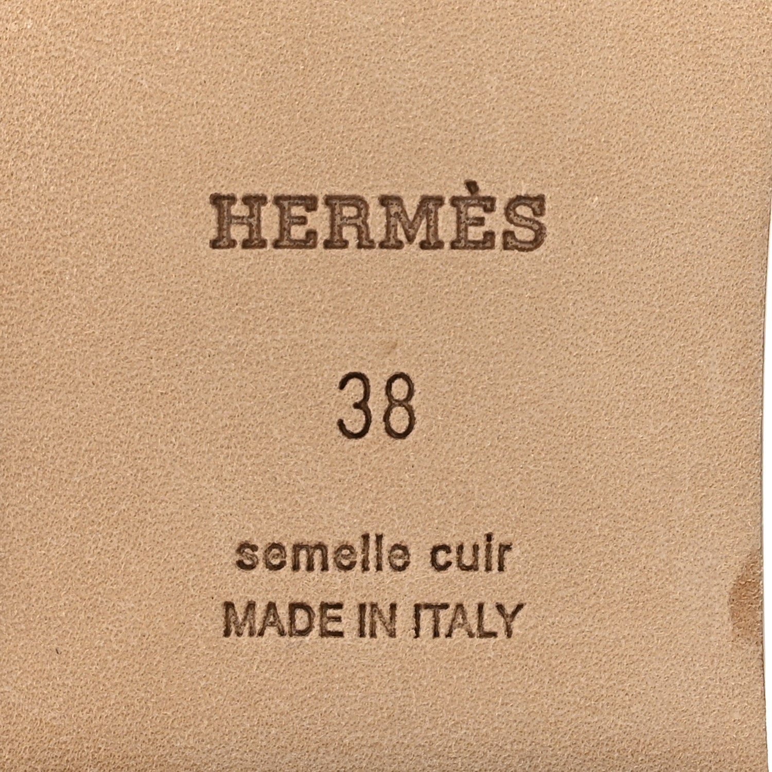 Hermes Box Calfskin Oran Sandals 38 Beige Mastic 8 of 9