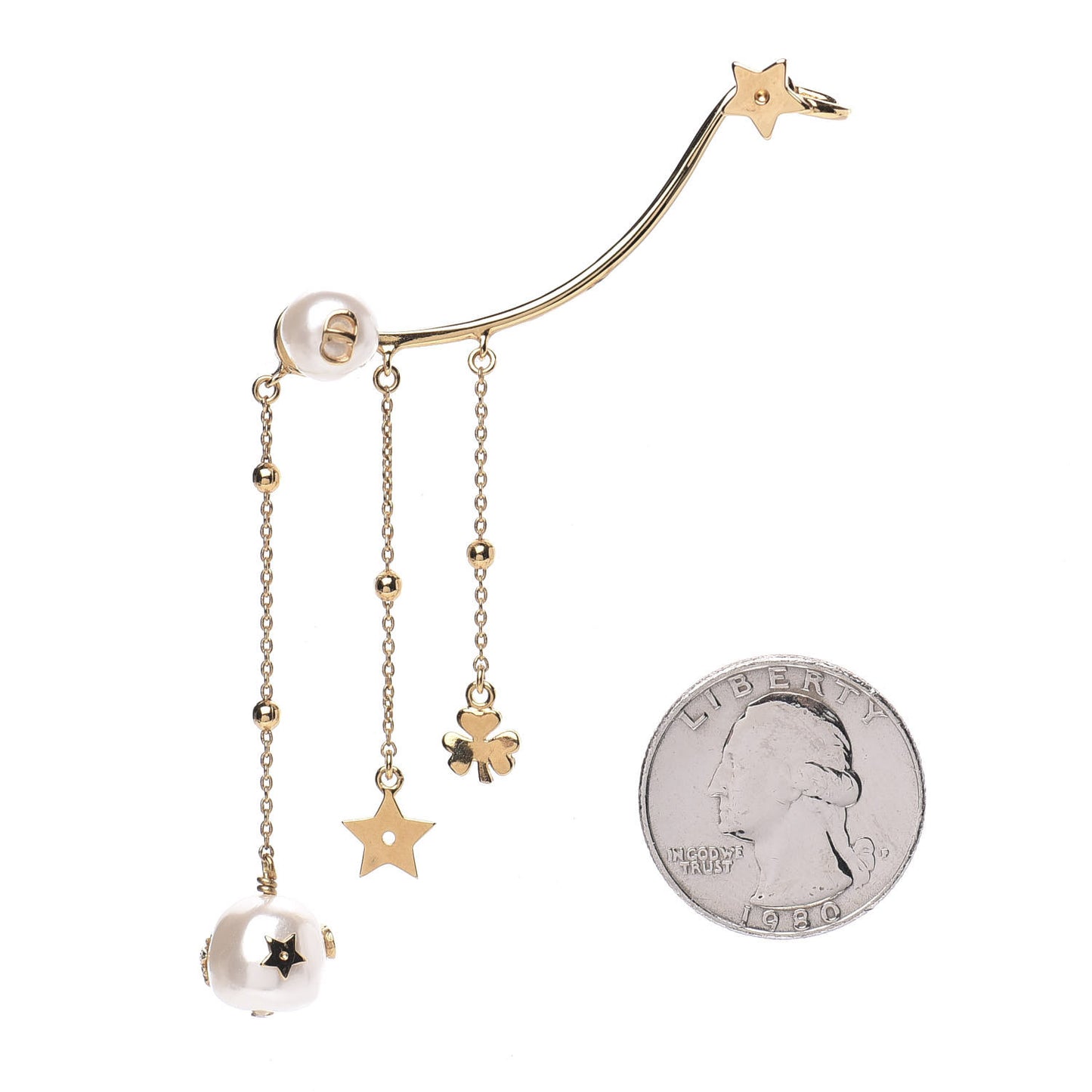 Pearl Shiny-D Earring Gold