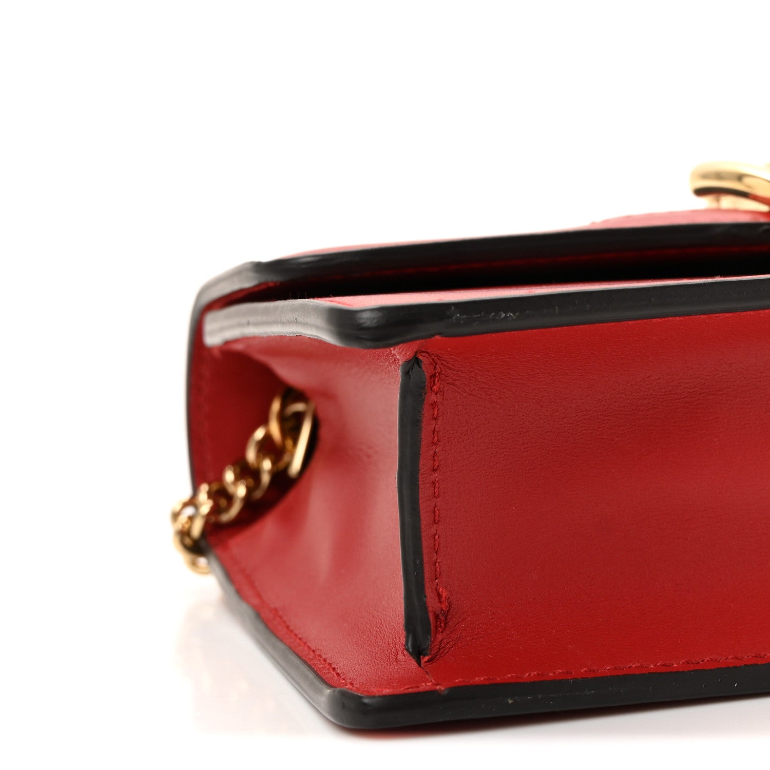 Gucci Calfskin Super Mini Sylvie Chain Shoulder Bag Hibiscus Red 9 of 10