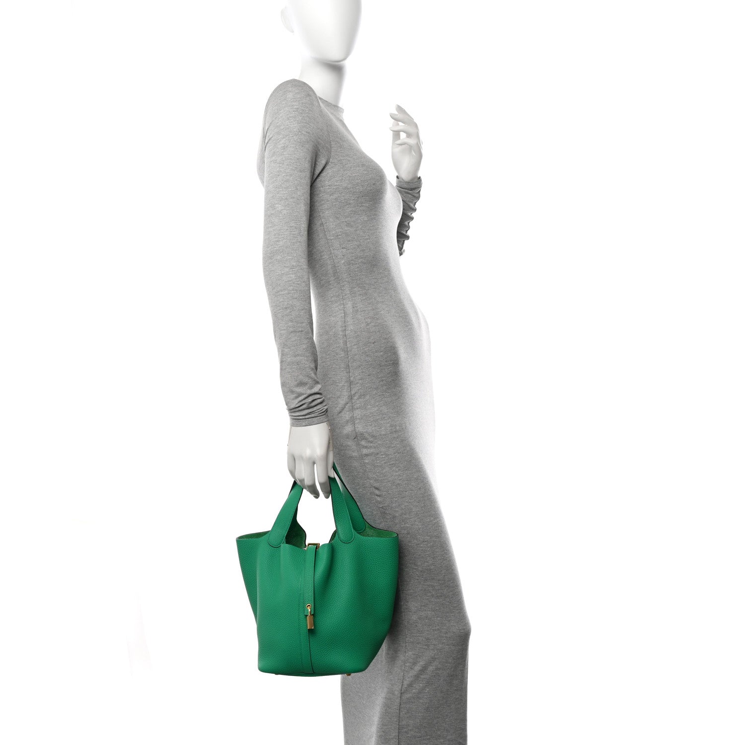 Hermes Taurillon Clemence Picotin Lock 22 MM Menthe 2 of 10
