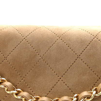 Chanel Suede Calfskin Small Souplissimo Maxi Flap Dark Beige 7 of 9