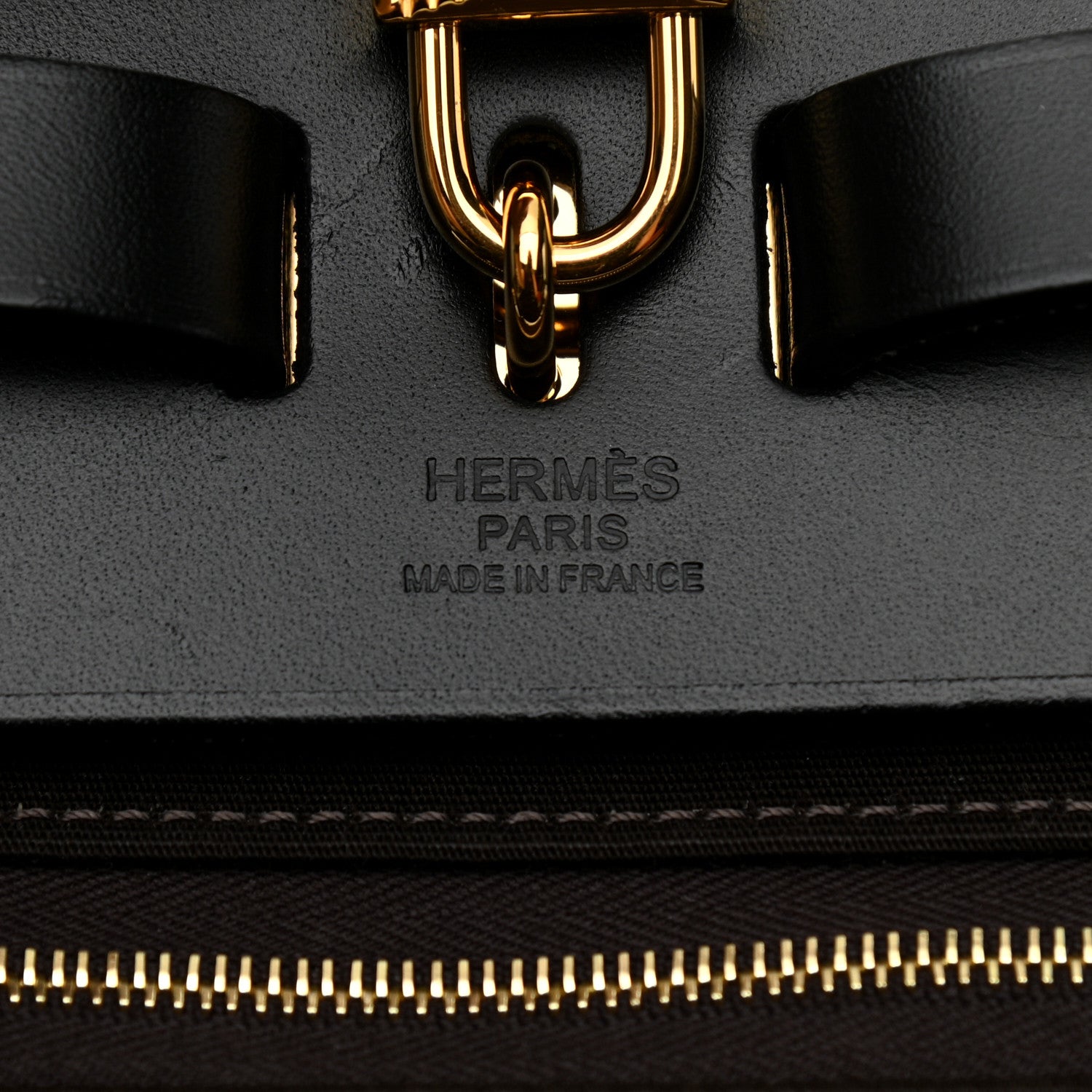 Hermes Military Toile Vache Hunter Herbag a Dos Zip Retourne Backpack Ebene Black 7 of 10
