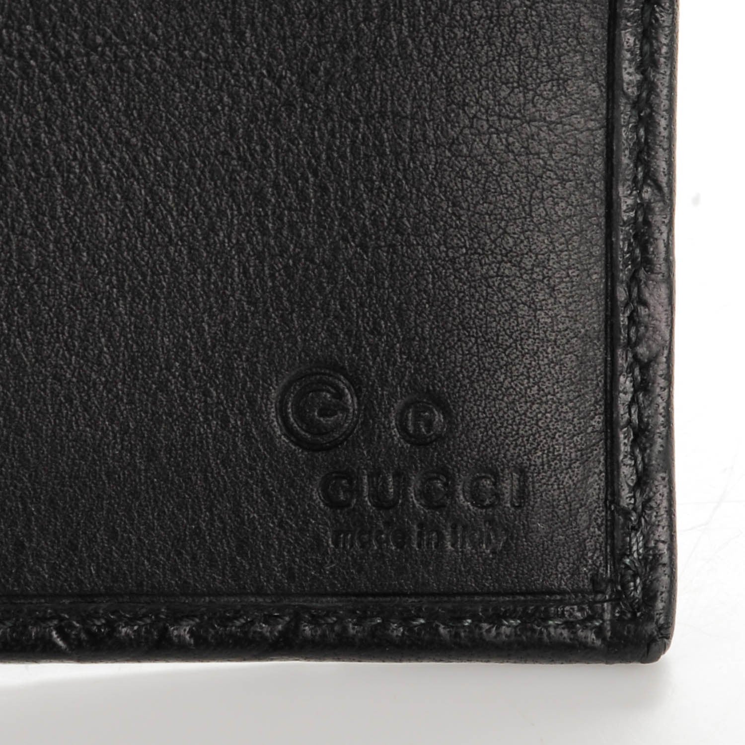 Gucci Guccissima Continental Flap Wallet Black 6 of 7