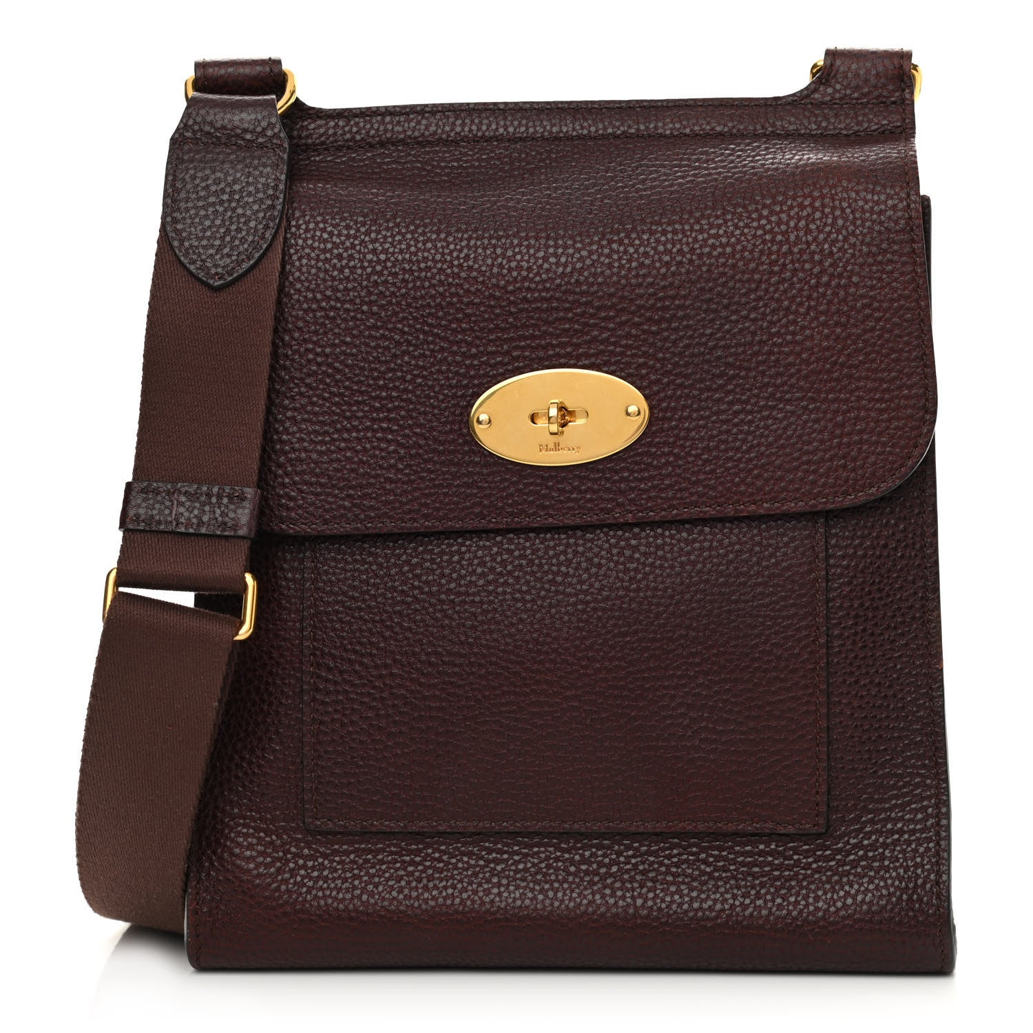 Mulberry Natural Grain Calfskin New Antony Messenger Crossbody Oxblood 1 of 10