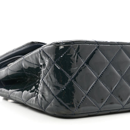 Chanel Patent Quilted Jumbo Double Flap Navy 10 of 11