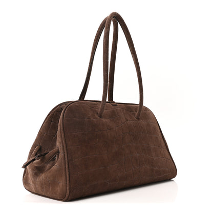 Jacquemus Suede Crocodile Embossed Le Turismo Dark Brown 3 of 10