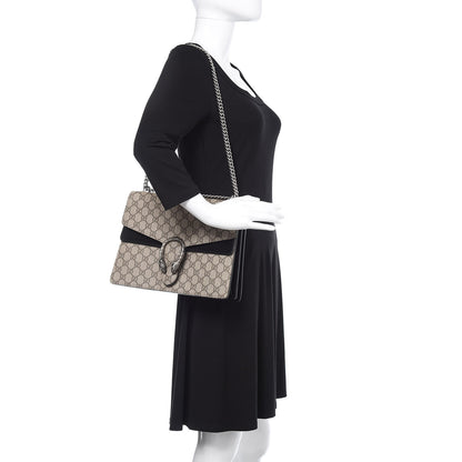 Gucci GG Supreme Monogram Medium Dionysus Shoulder Bag Black 2 of 12
