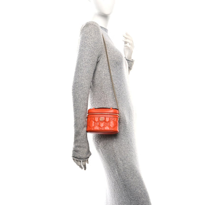 Gucci Calfskin GG Matelasse Mini Top Handle Bag Deep Orange 2 of 10