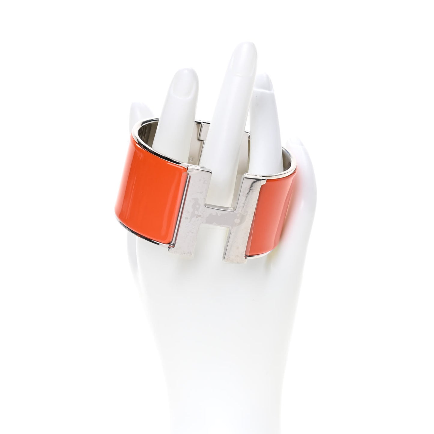 Enamel Extra Wide Clic Clac H Bracelet PM Orange