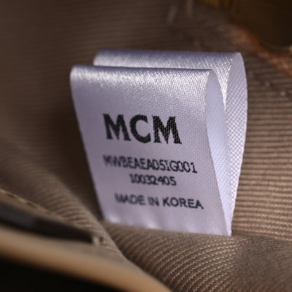 MCM Visetos Mini Boston Bag Beige 6 of 11