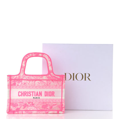 Christian Dior Canvas Embroidered Mini Toile De Jouy Book Tote Pink 13 of 13