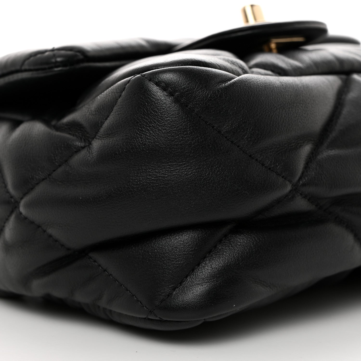 Chanel Calfskin Quilted Mini Square Bubbly Flap Black 9 of 10