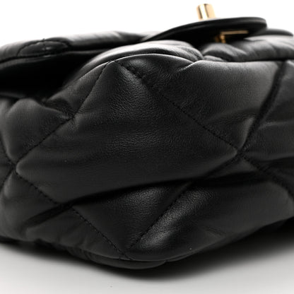 Chanel Calfskin Quilted Mini Square Bubbly Flap Black 9 of 10