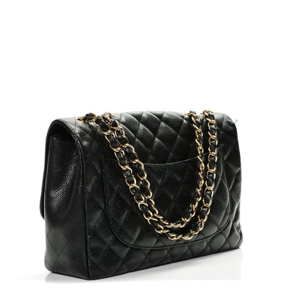 Chanel Caviar Quilted Jumbo Single Flap Black 3 of 7