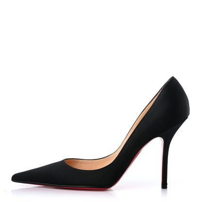 Christian Louboutin Satin Decollete 554 100 Pumps 39.5 Black 1 of 6
