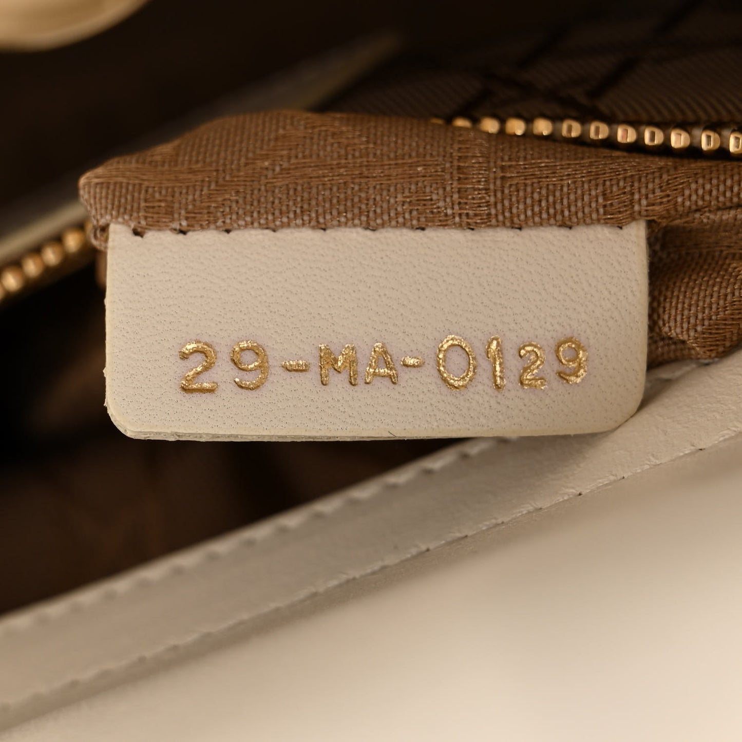 Lambskin Cannage Small My ABCDior Lady Dior White